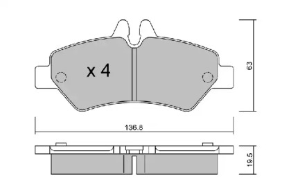 Комплект тормозных колодок (AISIN: BPVW-2001)